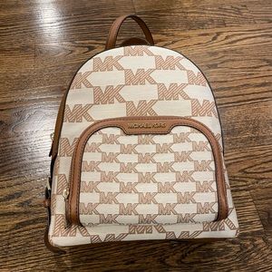 Michael Kors Jaycee Medium Logo Jacquard Backpack NWT